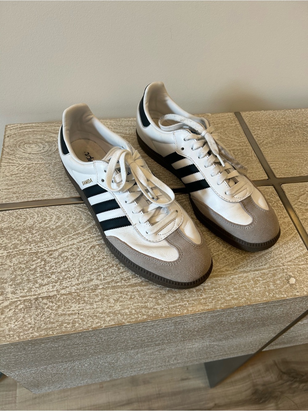 adidas Samba White, Black & Gray Men's Sneakers